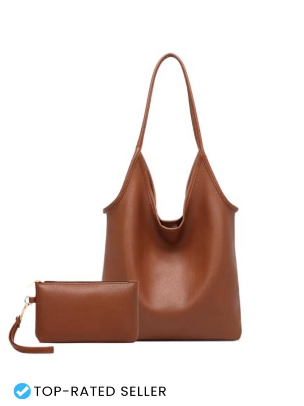 Large Hobo Bag for Women Soft Slouchy Shoulder Purse Faux Leather Work Tote